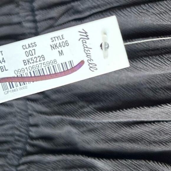 Madewell The Sophia Scoop-Neck Jumpsuit Womens Size M Black Smocked NWT - Picture 8 of 9